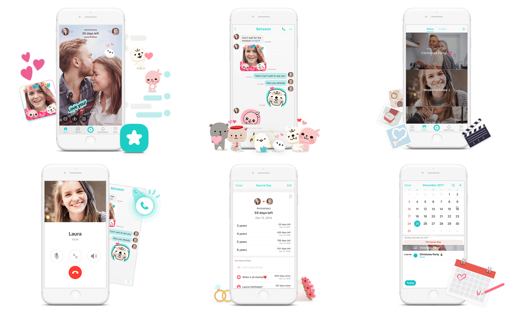 Between app screenshots