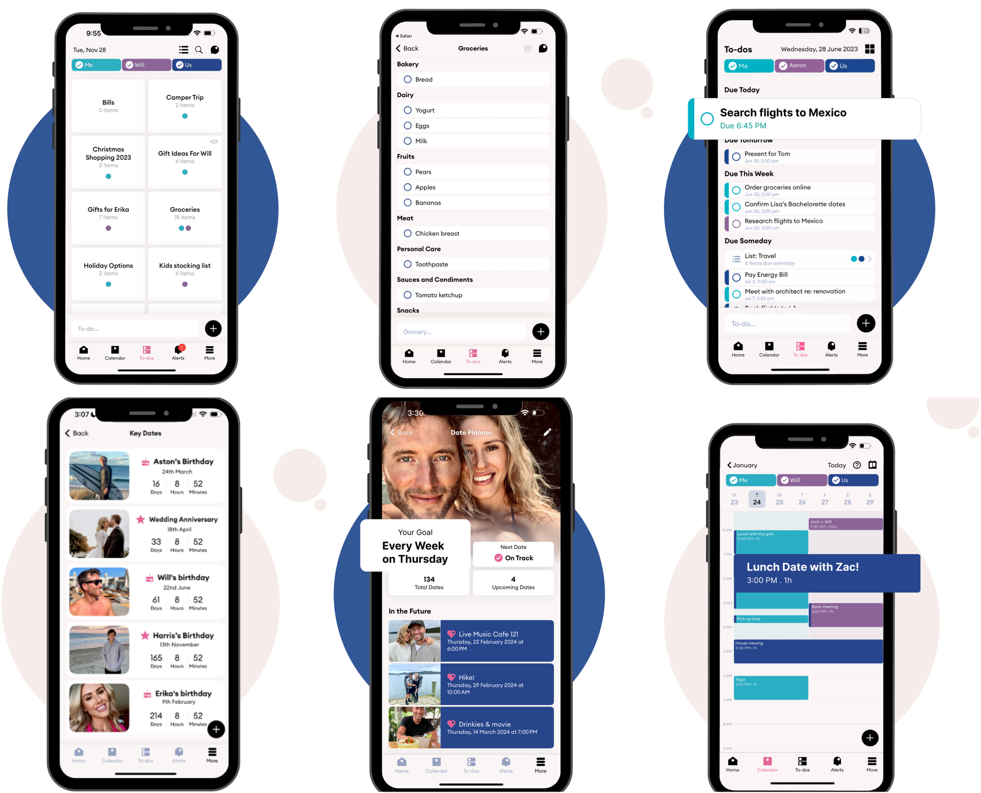 Cupla app screenshots