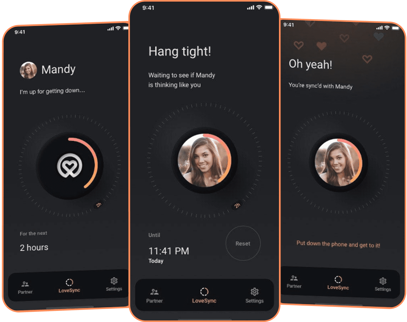 LoveSync app screenshots