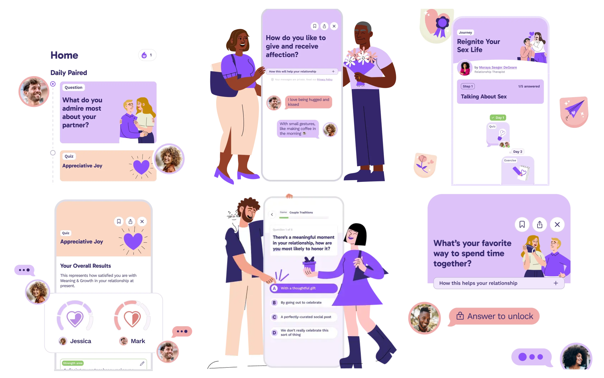 Paired app screenshots